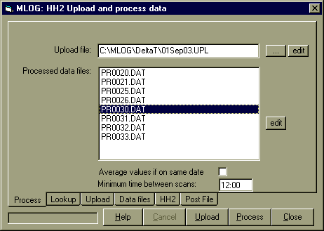 HH2 Upload Process Screen (11552 bytes)