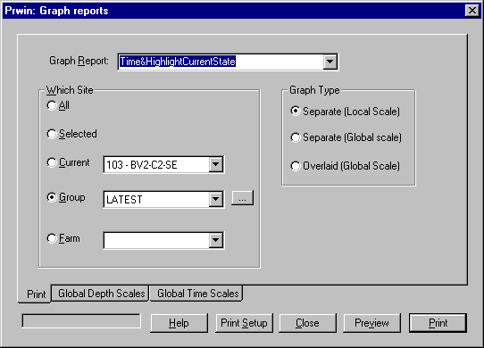 Print Graphs Options